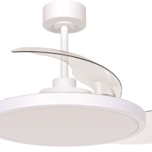 Ventilador de techo con luz LED Platón blanco