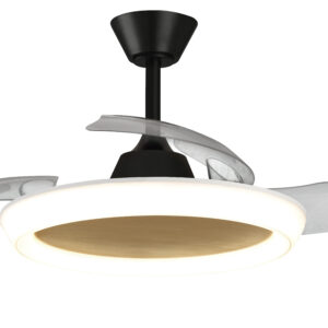 Ventilador de techo LED Magno negro-haya