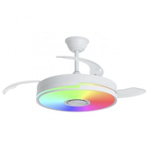Ventilador de Techo DC Led Auron blanco RGB + Altavoz bluetooth